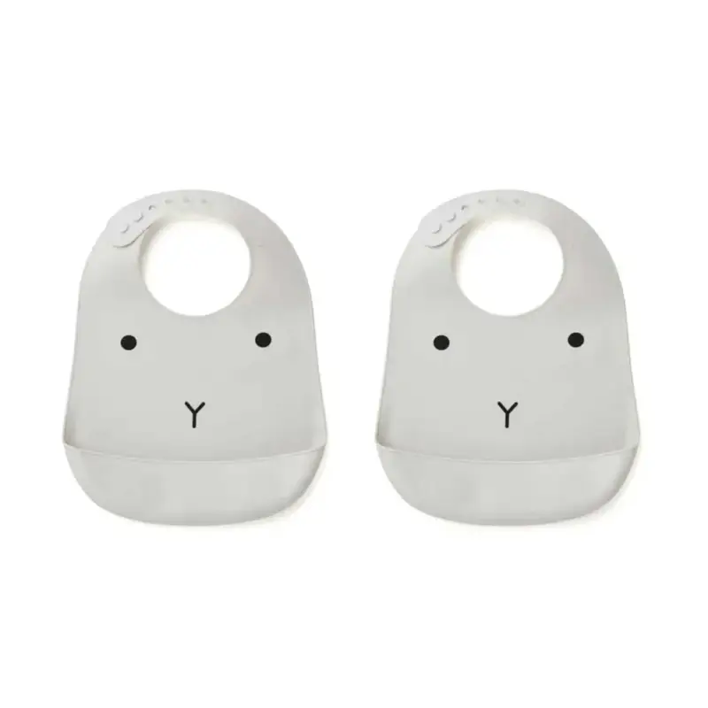 Knallerangebot Liewood"Tilda" Lätzchen Silikon Hase grau