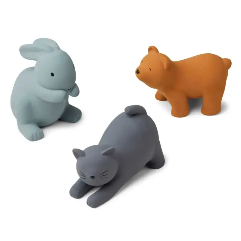 Must-Have Liewood "David" Tiere-Set Silikon blau Mix