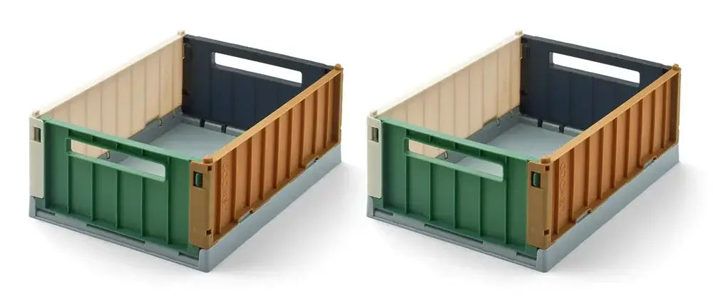 Solange Der Vorrat Reicht Liewood Aufbewahrungsbox - Weston, S, 2-pack, Farbe: Sea blue mix