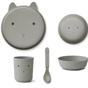 Liewood Geschirrsets, Kindergeschirr, Tischgeschirrset - Brody, 4er-Pack, Farbe: Rabbit Dove Blue Neuheit