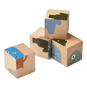 Angebot Liewood Puzzle, Holz Puzzle, Holzwürfel - Aage, Farbe: All Together / Nature