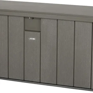 Lifetime Kissenbox 570 L Grau 150.7×71.9×69.1 cm – wetterfeste Auflagenbox aus HDPE Wochenendangebot