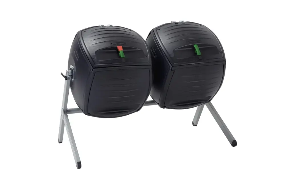 Beliebt Lifetime Komposter Kompost-Zwilling 380 L 143,5×79,4×110,4 cm Schwarz – 2 Kammern für durchgehendes Kompostieren