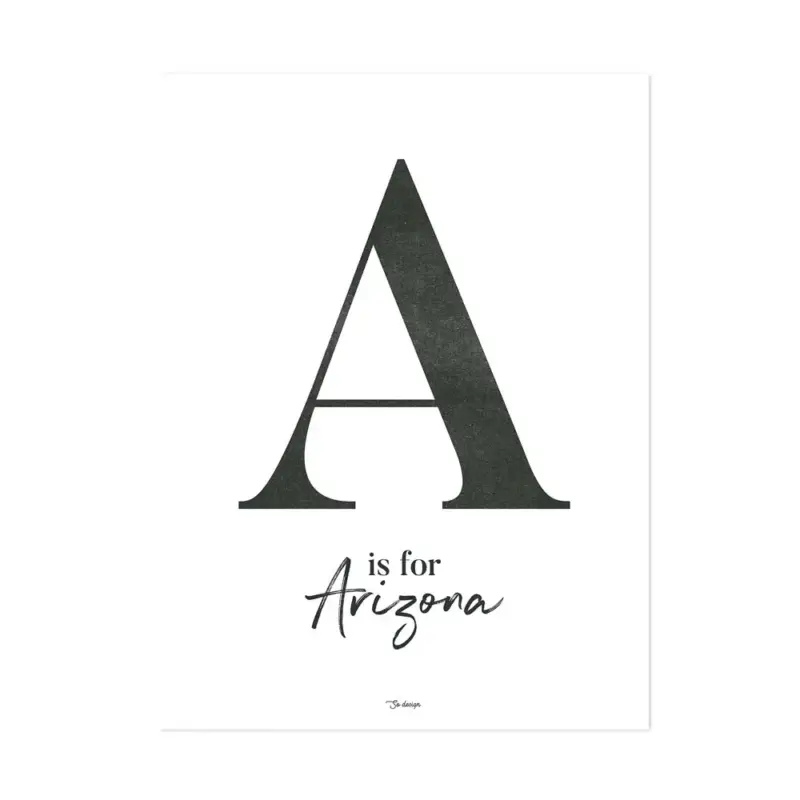 Jetzt Kaufen Lilipinso Poster A is for Arizona schwarz auf weiss