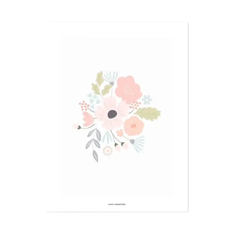 Neue Kollektion Lilipinso Poster Blumenstrauss rosa pastell