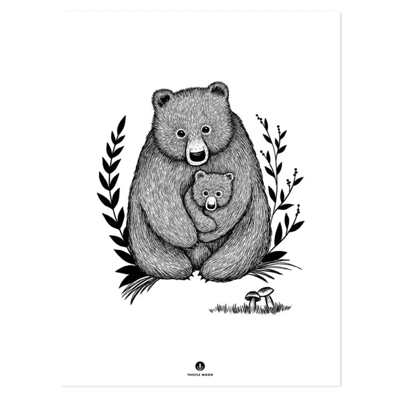 Online Kaufen Lilipinso Poster Bärenliebe schwarz weiss