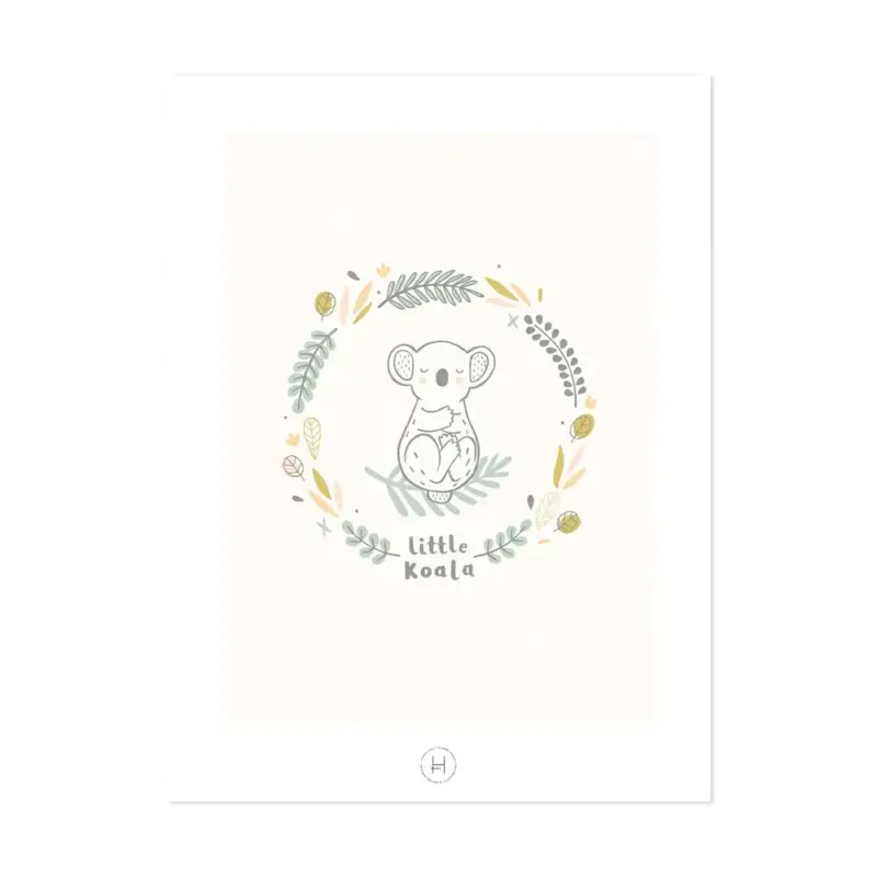 Lilipinso Poster Kleiner Koala creme grün grau Sonderaktion