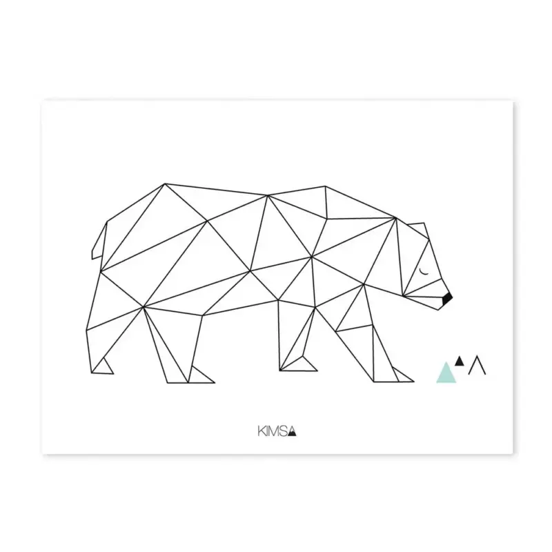 Lilipinso Poster Origami Bär Direkt Vom Hersteller