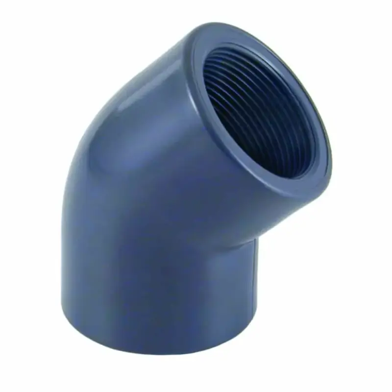 PVC Winkel, PVC Fitting, 45 Grad, IG 1 1/2 Zoll, PN10 Direktkauf
