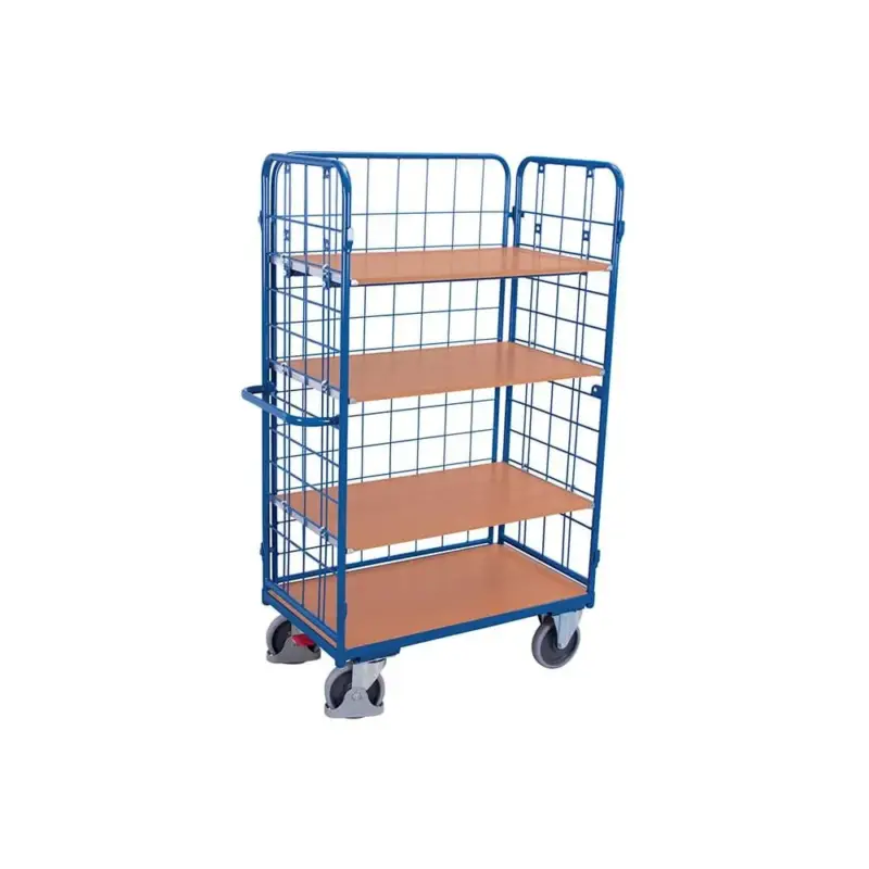 Neu Im Sortiment Paket-Dreiwandwagen hoch mit 4 Böden 500 kg Typ XL + EasySTOP