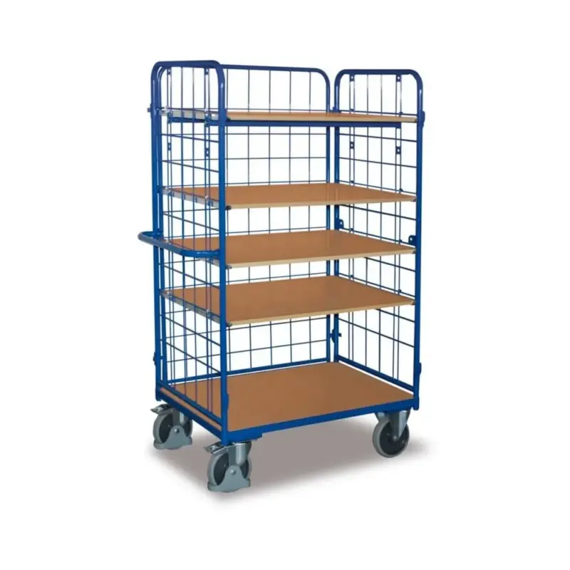 Knallerangebot Paket-Dreiwandwagen hoch mit 5 Böden 500 kg Traglast Typ M + EasySTOP