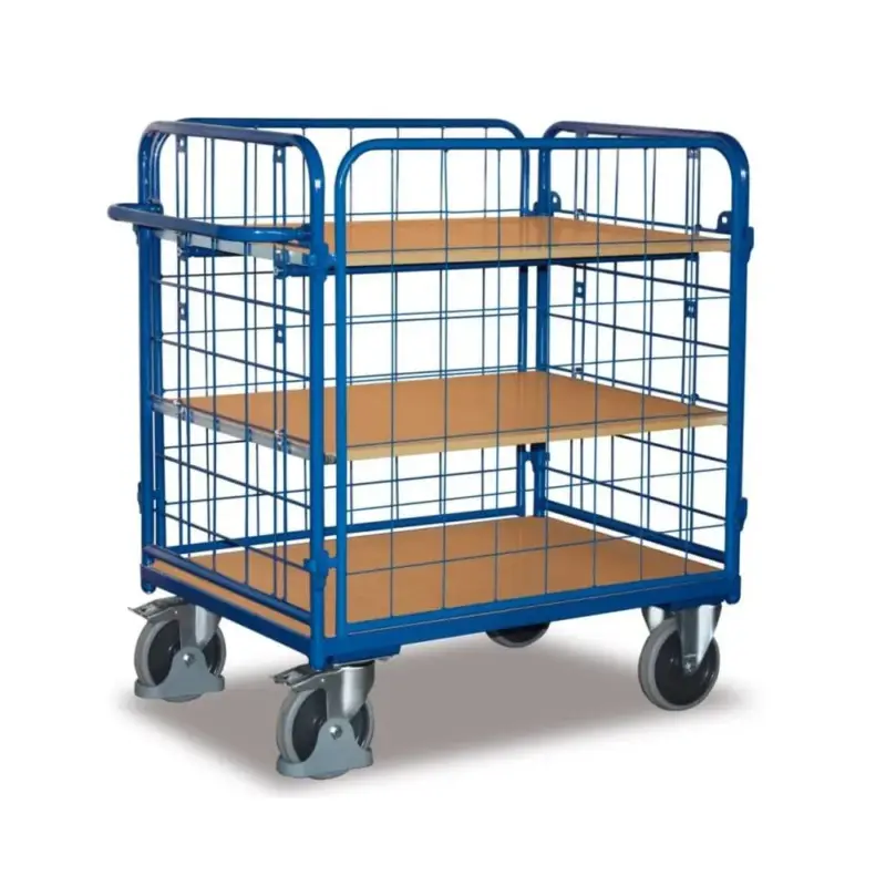 Ausverkauf Paket-Vierwandwagen mit 3 Böden Typ M + EasySTOP