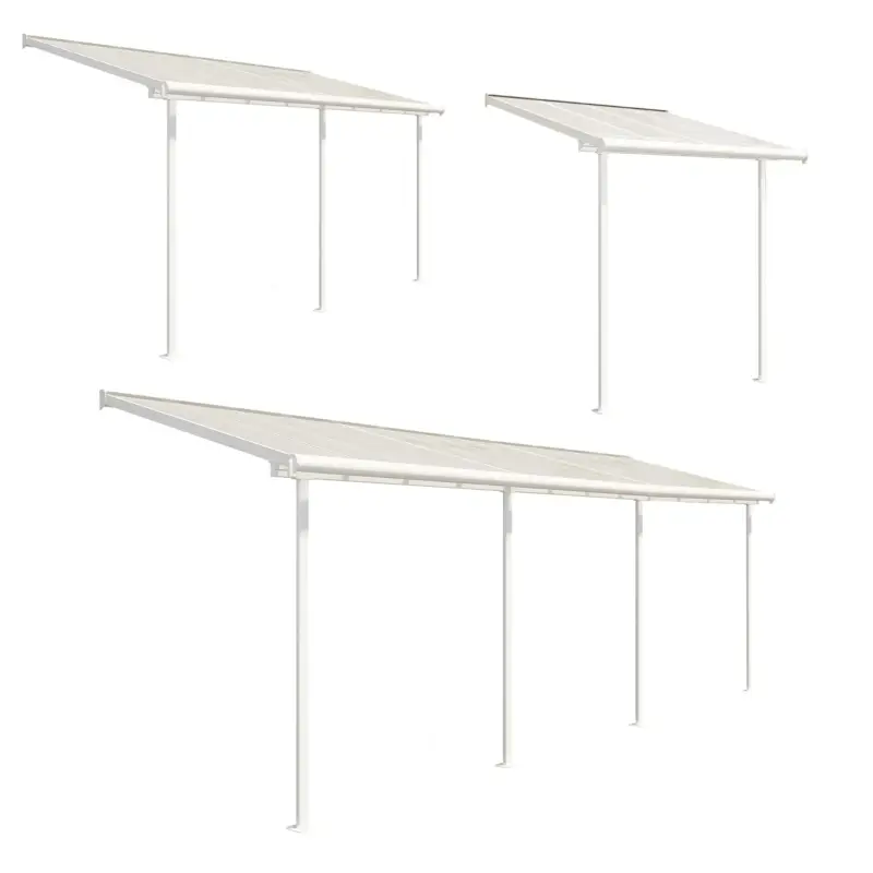 Palram Terrassenüberdachung Sierra 670,5×228×300 cm Weiß – Aluminium mit Polycarbonat-Dach Neu Im Sortiment