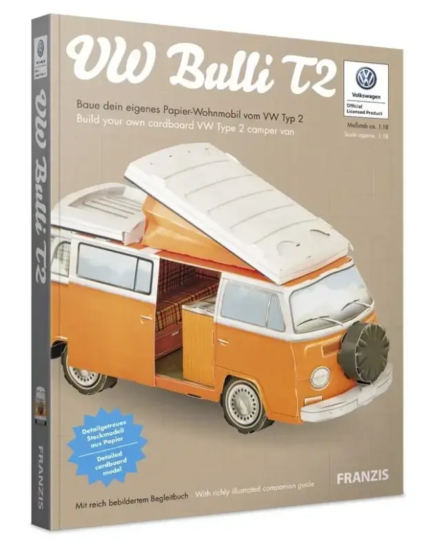Preisreduziert Papier-Wohnmobil "VW Bulli T2"