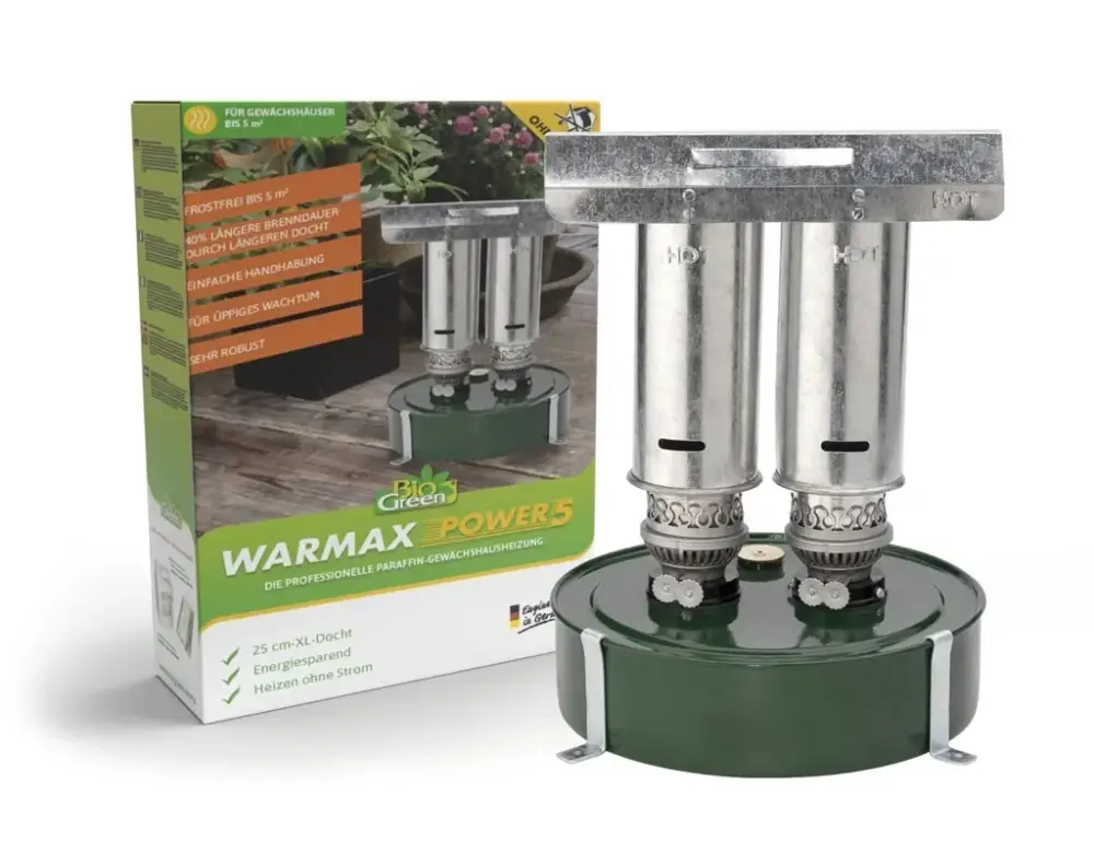 Paraffin-Gewächshaus-Heizung "WARMAX POWER 5" - 600 W Abverkauf
