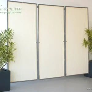 Paravent Sicht- und Windschutz 210x170 cm hell elfenbein Nur Heute