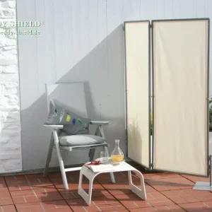 Paravent Sicht- und Windschutz 70x170 cm hell elfenbein Finale Aktion