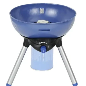 Expressversand Party GrillCampingkocher 200 CV Mit Topfkreuz, Grillrost und Transportdeckel, Kartuschenbetrieb
