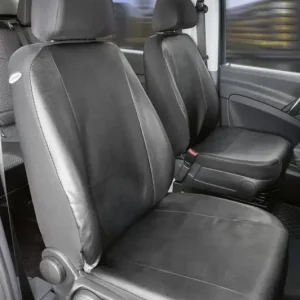 Neue Ware Passform Sitzbezüge - Kunstleder für 2 Einzelsitze für Mercedes Vito W639 und Viano W639 ab BJ 06/2003 bis 05/2014