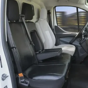 Passform Sitzbezüge Ford Transit für Doppelbank vorne aus Kunstleder ab BJ 05/2014 - heute Schneller Versand
