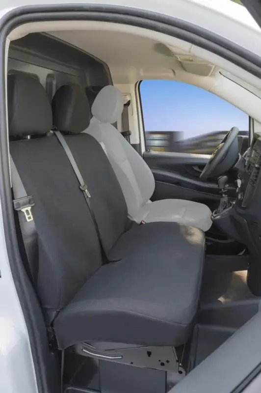 Bestseller Passform Sitzbezüge Mercedes Vito 447 für Doppelbank vorne aus Stoff ab BJ 06/2014 - heute