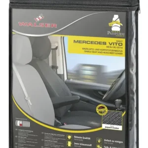 Passform Sitzbezüge Mercedes Vito 447 für Einzelsitz Fahrer vorne mit Armlehne innen aus Stoff ab BJ 06/2014 - heute Preisreduziert