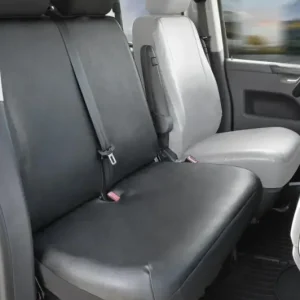 Passform Sitzbezüge VW T6 für Doppelbank vorne aus Kunstleder ab Baujahr 07/2015 bis heute Geprüft