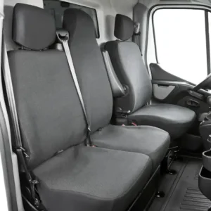 Passform Sitzbezüge aus Stoff für Opel Movano, Renault Master und Nissan Interstar ab BJ 04/2010 bis 2014 Zertifiziert