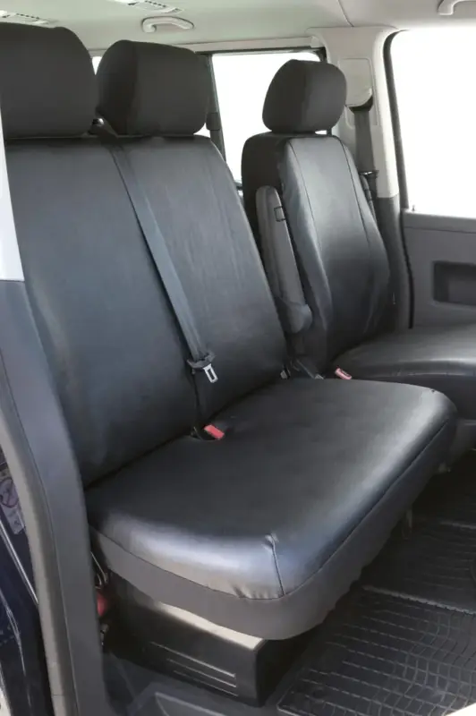 Begrenztes Angebot Passform Sitzbezüge für VW T5 Doppelbank hinten aus Kunstleder passend ab BJ 04/2003 bis 06/2015