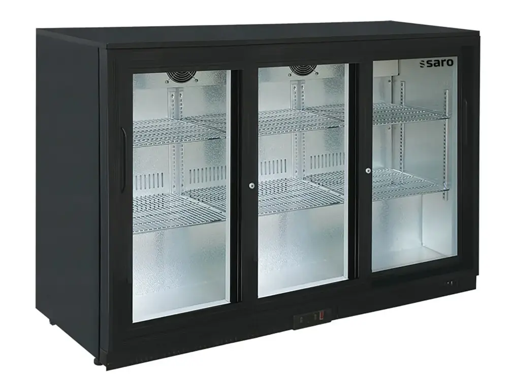 Günstig Saro Barkühlschrank, Getränkekühlschrank mit 3 Schiebetüren, Modell BC 320 SD