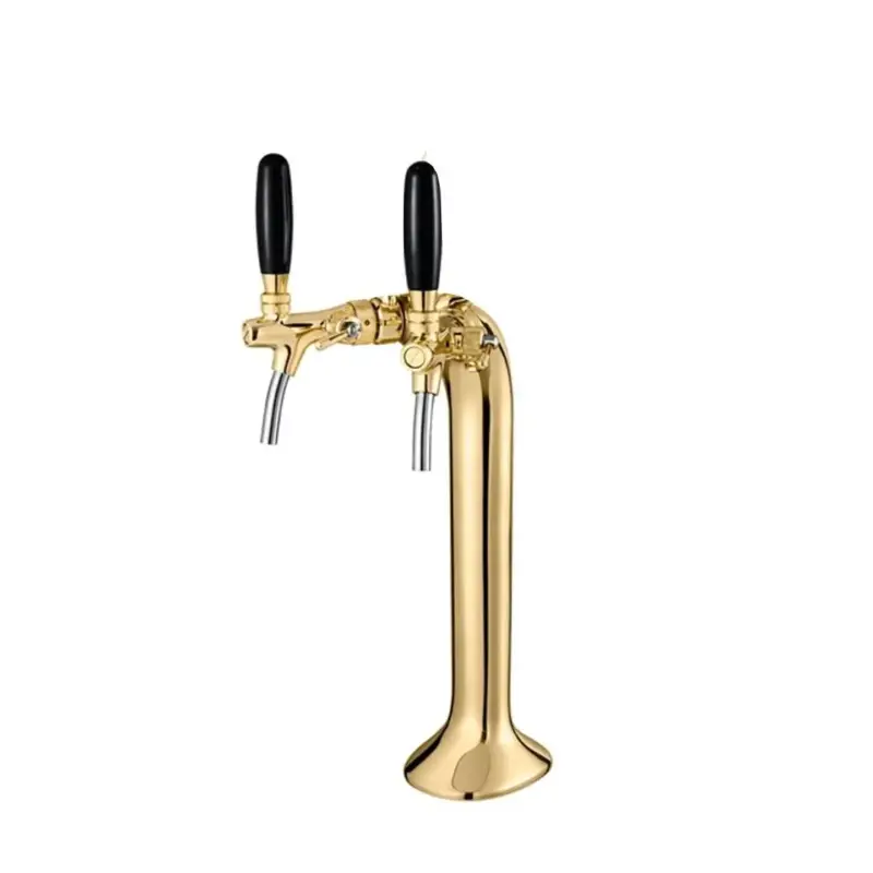 Angebot Schanksäule, Bierzapfsäule, Gold, 2-leitig, elegant