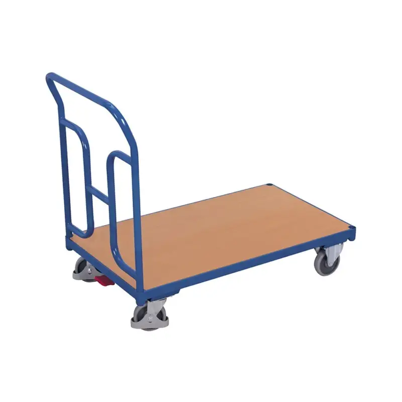 Abverkauf Schiebebügelwagen 250 kg, Transportwagen, Typ M, EasySTOP, blau