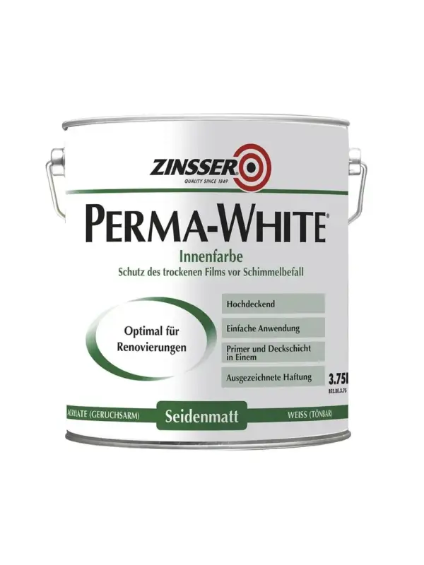 Schimmel Perma-White 1 L hochwertiger Innenanstrich zur Vorbeugung Markenprodukt