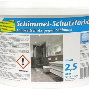Schimmel-Schutzfarbe weiß, 2,5 Liter Markenware