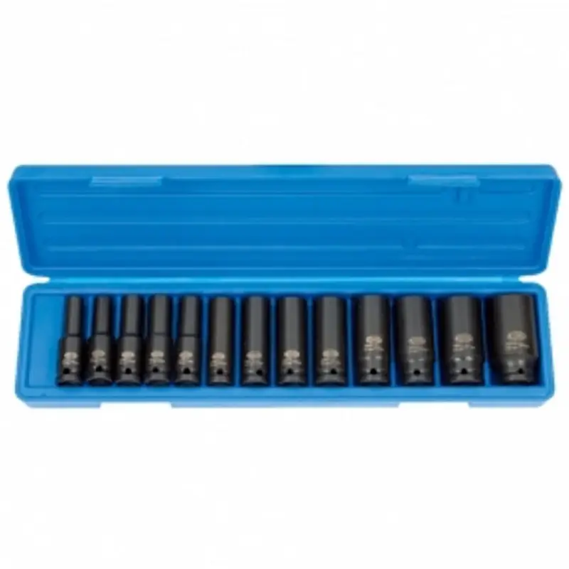 Schlagschrauber Nuss Set 1/2 Zoll, 10-30 mm, tief, 13-teilig, Cr-Mo Highlight