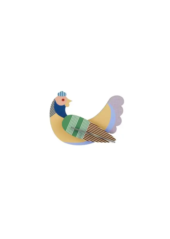 Sichere Zahlung Studio ROOF Ornament, Bastel-Set, 3D Wandobjekt - Huhn