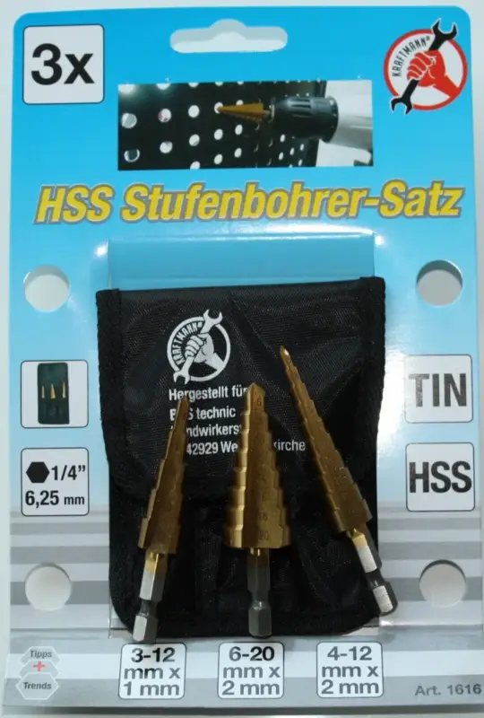 Nur Für Kurze Zeit Stufenbohrer Satz HSS, Metallbohrer, Lochbohrer Set