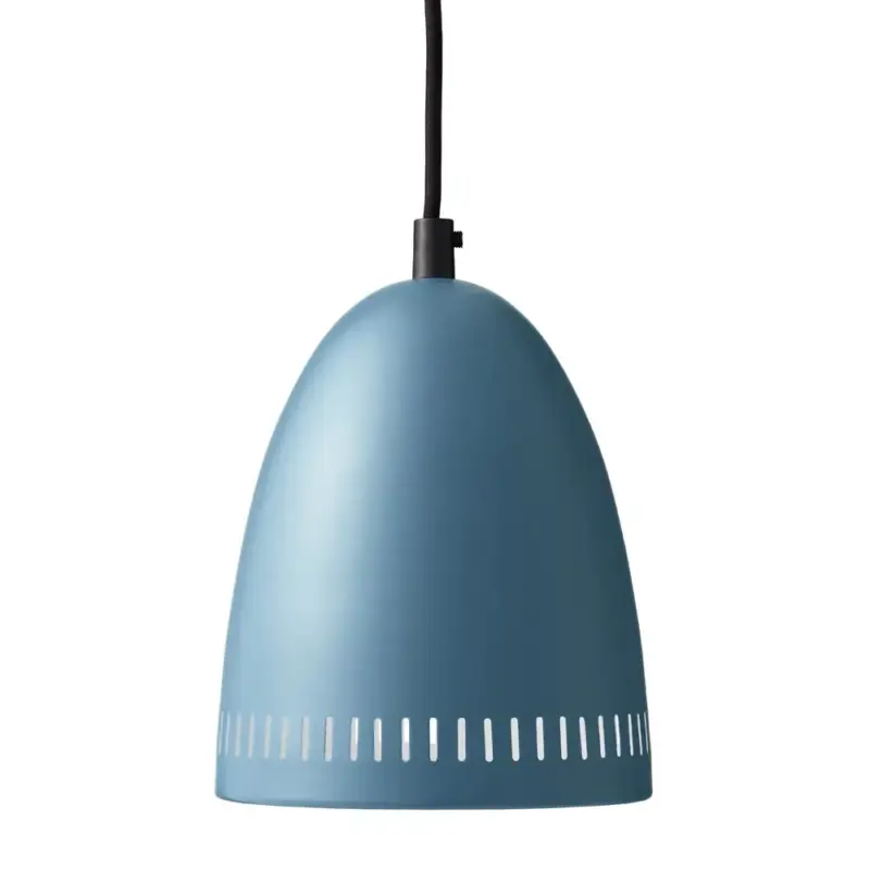 Superliving Metall Pendellampe "Dynamo" klein matt rauchblau Neue Ware