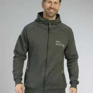 Letzte Chance Sweatjacke mit Kapuze, Farbe grün/schwarz, Gr.M