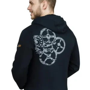 Must-Have Sweatjacke mit Kapuze, Farbe schwarz/grau, Gr. M