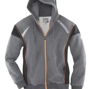 Sweatjacke, Farbe grau/schwarz, Gr.3XL Online Kaufen