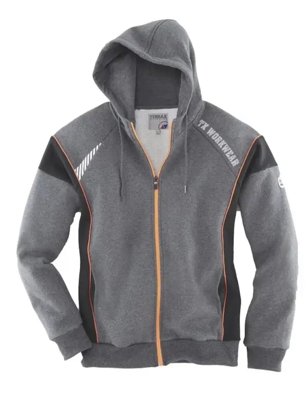 Sweatjacke, Farbe grau/schwarz, Gr.3XL Online Kaufen