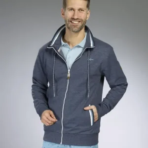 Sweatjacke, Farbe marine/melange, Gr.XL Beliebt
