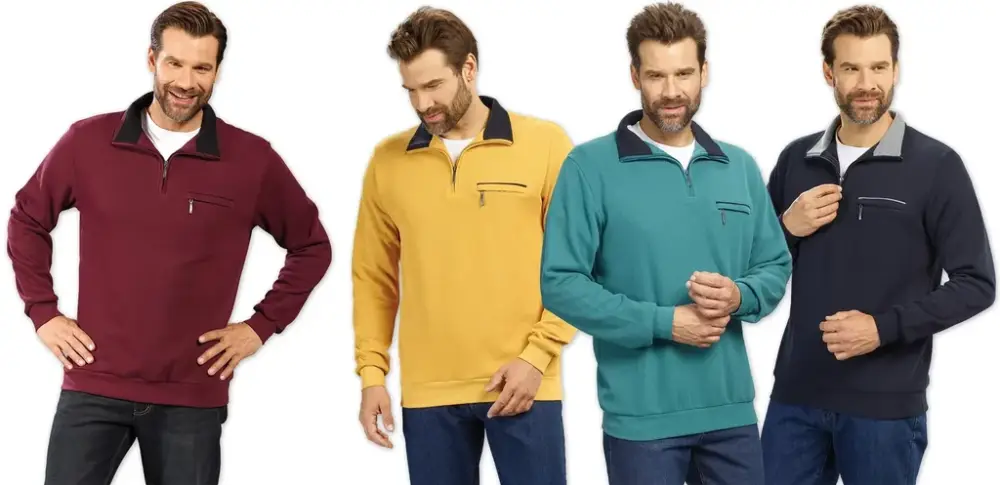 Letzte Chance Sweatshirt mit Reißverschluß, Farbe marine, Gr.2XL