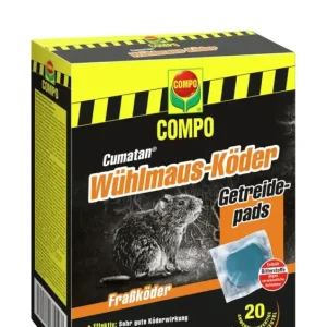 Kracherpreis Wühlmaus-Köder Cumatan - anwendungsfertige Beutel 20 x 10 g