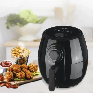 Echt XL Heißluft-Fritteuse 4 Liter, 1400 Watt, schwarz