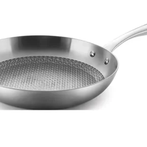 XXL Edelstahl-Hybrid Hochrand-Pfanne 28 cm - Hochrandpfanne Ceraflon Elite Quantum Super-Preis
