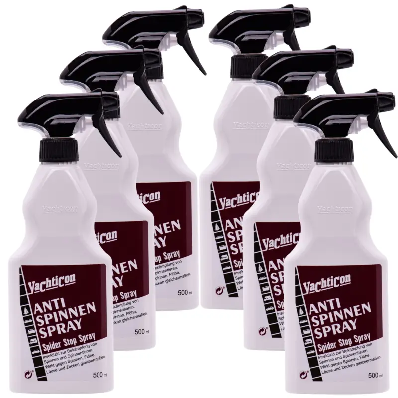 Heißes Angebot YACHTICON Anti Spinnen Spray 6 x 500 ml = 3 Liter