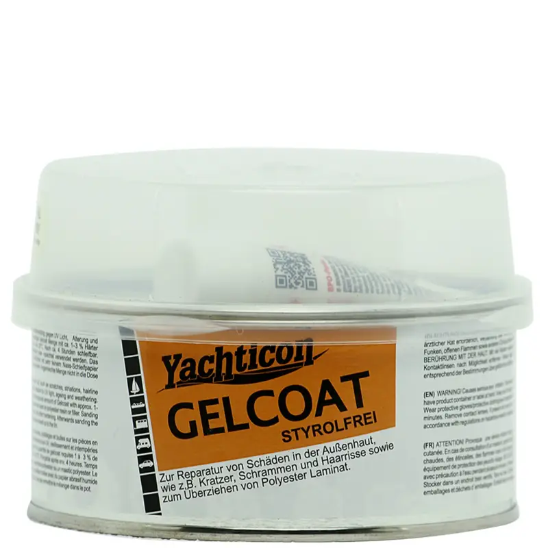Markenware YACHTICON Gelcoat Spachtel styrolfrei 250 g RAL 9010 reinweiß