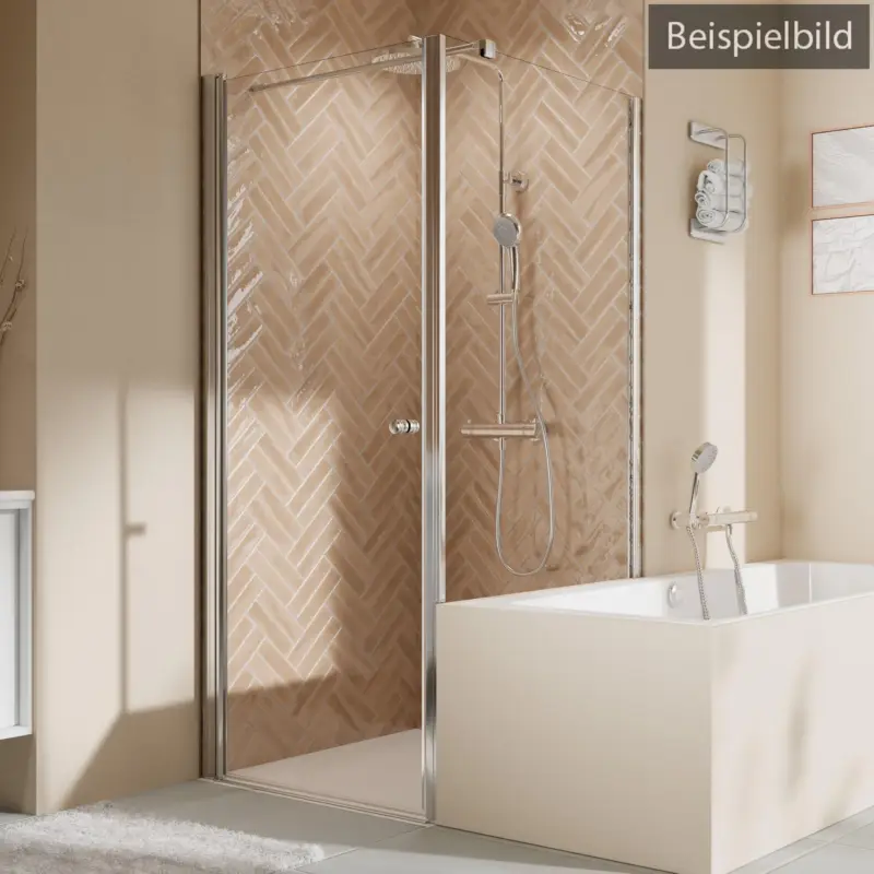 Bestseller Breuer Elana 2.0 rund Badewannenseitenwand für Drehtür oder Drehfalttür (auf Wanne) Wandanschlag rechts Mastercarre 80 cm - Alu Chromeffekt